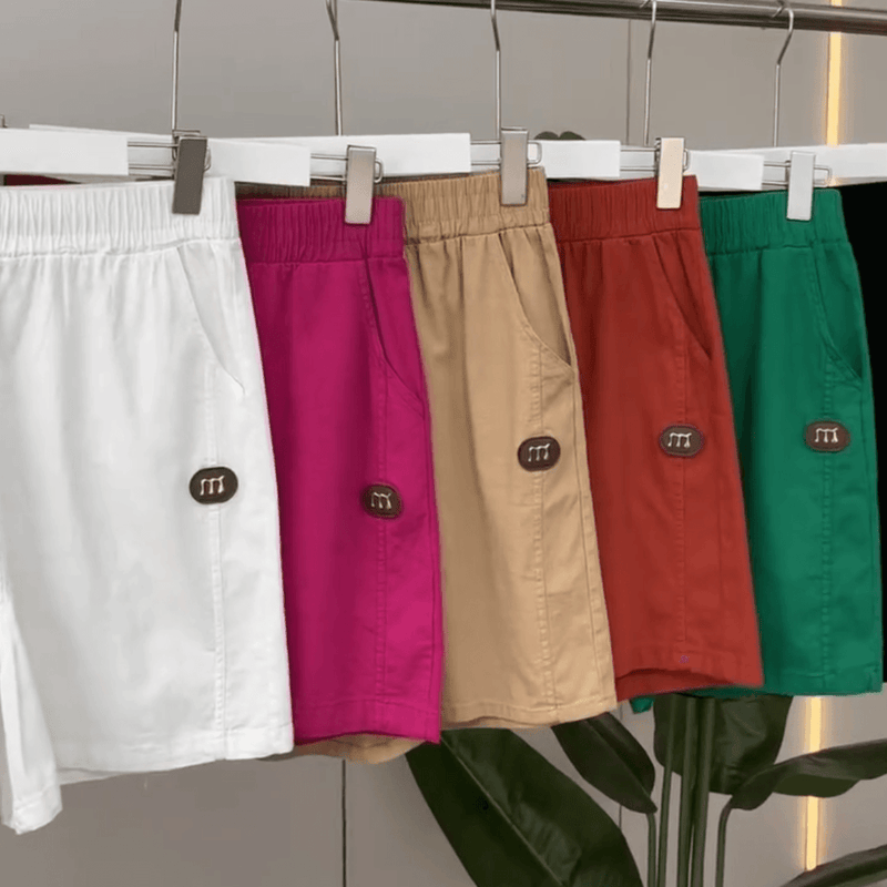 (Super Promo: Compre 2 Leve 3) Shorts Clarisse™ em Sarja com Cintura Elástica e Caimento Soltinho / Elegância e Frescor para o Verão!